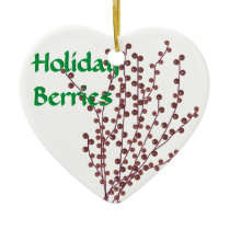 Holiday Berries Ornament Gift Tag ornaments