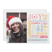 Holiday best colorful Christmas greeting photo Announcements