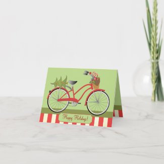 Holiday Bicycle card