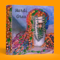 Holiday Binder, Colorful Mardi Gras Beads binders