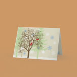 Holiday Birds Photo Card Template cards