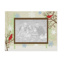 Holiday Birds Photo Postcard Template by litabug Holiday Birds Photo Postcard Template