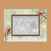 Holiday Birds Photo Postcard Template