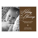 Holiday blessings bright star christmas photo card