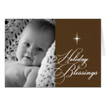 Holiday blessings bright star christmas photo greeting cards