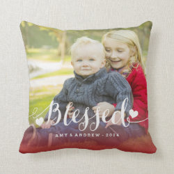 Holiday Blessings | Holiday Photo Throw Pillow