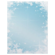 Holiday Blue Stars Letterhead