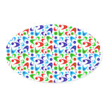 Holiday Boomerangs Oval Sticker