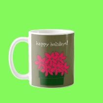 Holiday Bouquet Mug: Add a small Poinsettia mugs