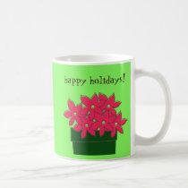 Holiday Bouquet Mug: Add a small Poinsettia mugs