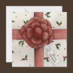 Holiday Bow Christmas Invitation invitations