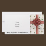 Holiday Bow Christmas Photo Card photo cards