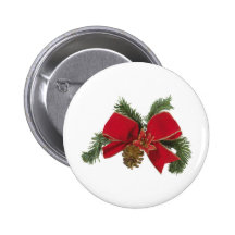 Holiday Bow Pinback Button