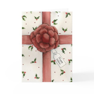 Holiday Bow Solstice Card by 13BlackCatsDesigns
