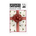 Holiday Bow Solstice Postage Stamp by 13BlackCatsDesigns Holiday Bow Solstice Postage Stamp