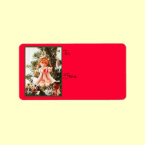 Holiday Bunny Boot Girl To/From labels