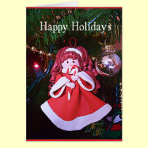 Holiday Candy Cane Girl cards