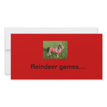 Holiday Card featuring dressed up puppy Customized Photo Card