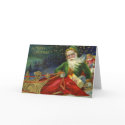 Holiday Card with Vintage Santa