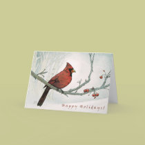 Holiday Cardinal Greeting Card by karyn_lewis Holiday Cardinal Greeting Card