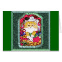 Holiday Cat Looking Out Window cards