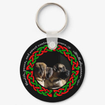 Holiday Celtic Mastiff Keychain by dunkirk Holiday Celtic Mastiff Keychain