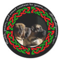 Holiday Celtic Mastiff Sticker
