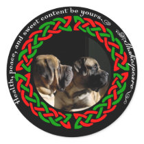 Holiday Celtic Mastiff Sticker by dunkirk Holiday Celtic Mastiff Sticker