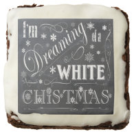 holiday chalkboard white Christmas Brownie