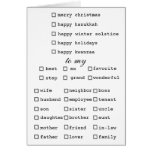 "holiday check-off" greeting card (NO CHECKMARKS)