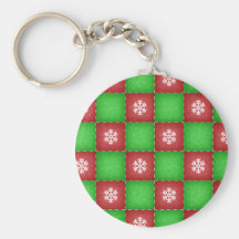 Holiday Checks Keychain