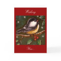 HOLIDAY CHICKADEE BIRD 2 Card
