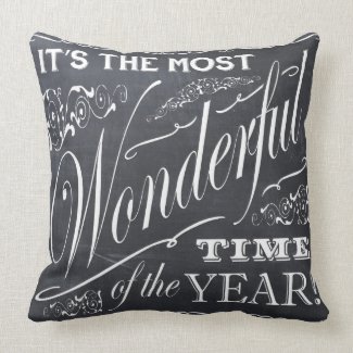 holiday Christmas chalkboard Pillow