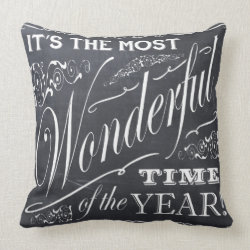 holiday Christmas chalkboard Throw Pillow