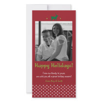Holiday Christmas Family Photocard wiht Deer Customized Photo Card