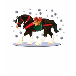 Holiday Clydesdale Horse Shirt shirt