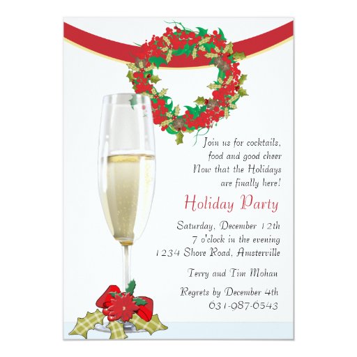 holiday cocktails party invitation zazzle holiday cocktail party invitations