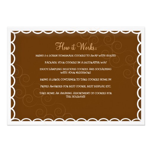 Holiday Cookie Exchange Sugar Cookie Invitation