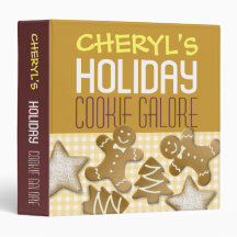 Holiday cookie galore custom recipe organizing 3 ring binder