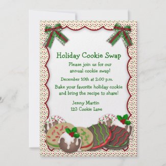 Holiday Cookie Swap Invitation invitation