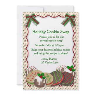 Holiday Cookie Swap Invitation invitation