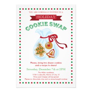 Holiday Cookie Swap Invitation