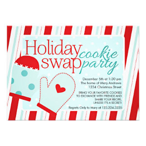Holiday Cookie Swap Party Custom Announcement
