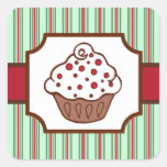 Holiday Cupcake Stickers