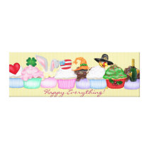 HOLIDAY Cupcake Wrapped Canvas Decoration Canvas Prints