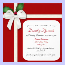 Holiday Custom Bridal Shower Invitation invitations