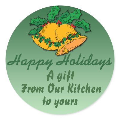 Holiday Customizable Canning Label Round Stickers by stickermad