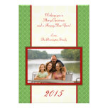 Holiday customizable photo greeting flat card invitations