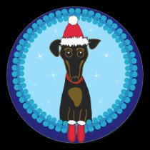 Holiday Dachshund stickers