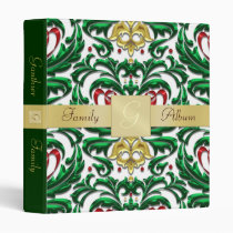 Holiday Damask Photo Book Scrapbook Binder
